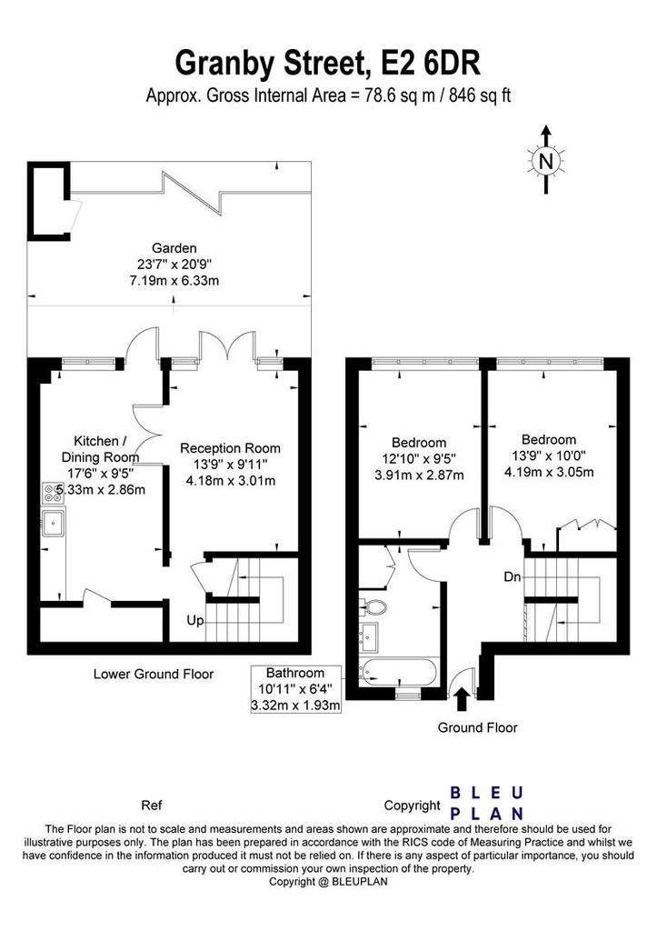 2 bedroom maisonette to rent - floorplan