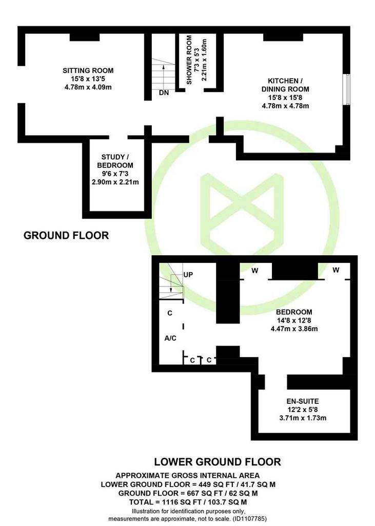 2 bedroom flat for sale - floorplan