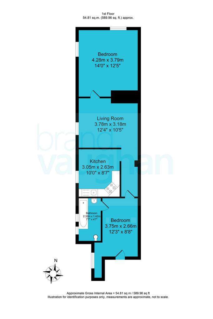 1 bedroom flat for sale - floorplan