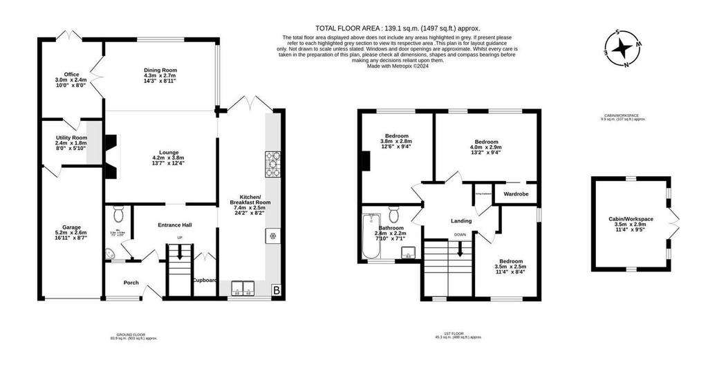 3 bedroom detached house for sale - floorplan