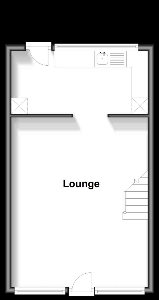 2 bedroom terraced house for sale - floorplan