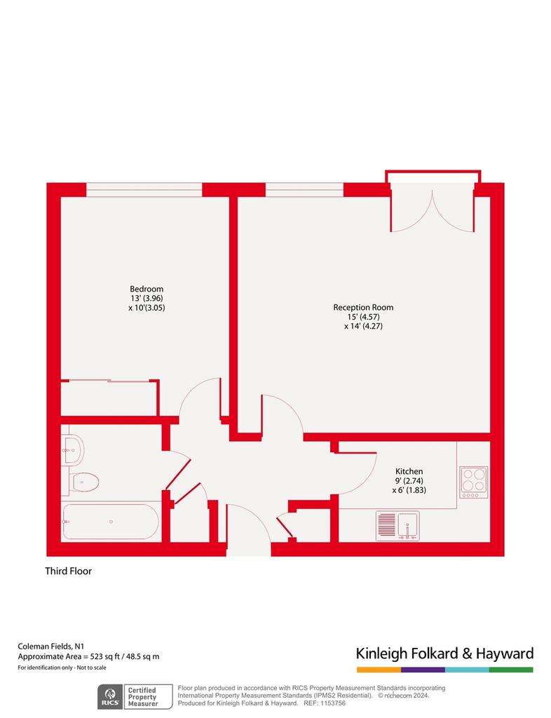 1 bedroom flat for sale - floorplan