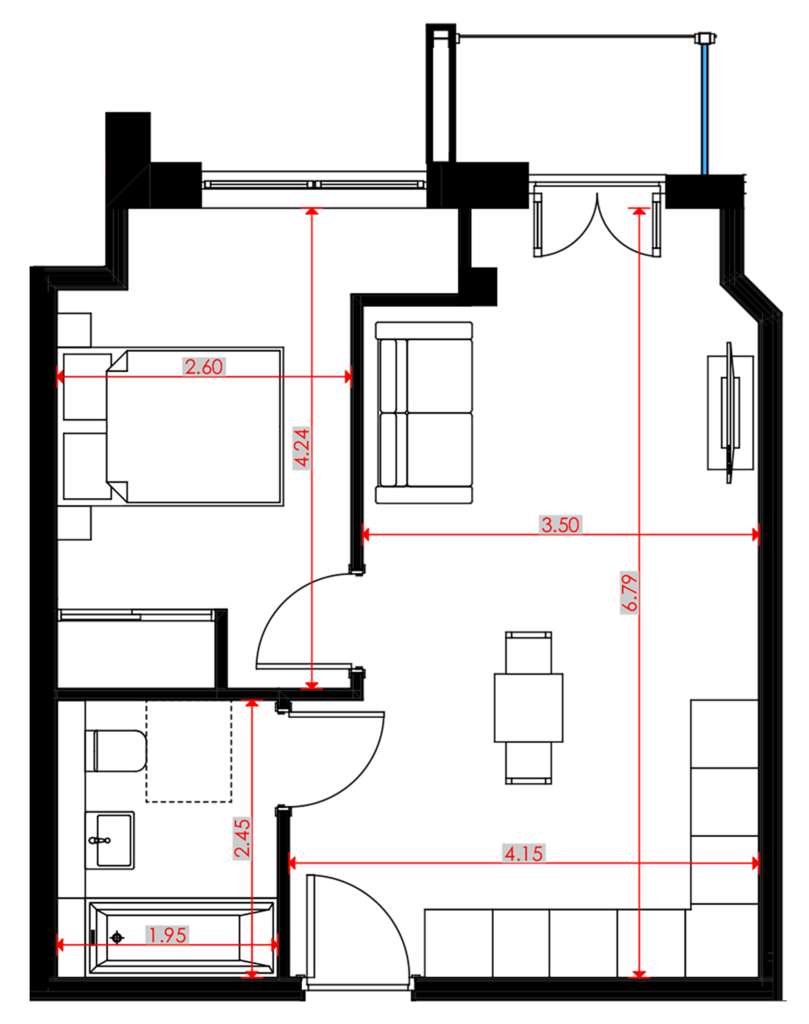 1 bedroom flat for sale - floorplan