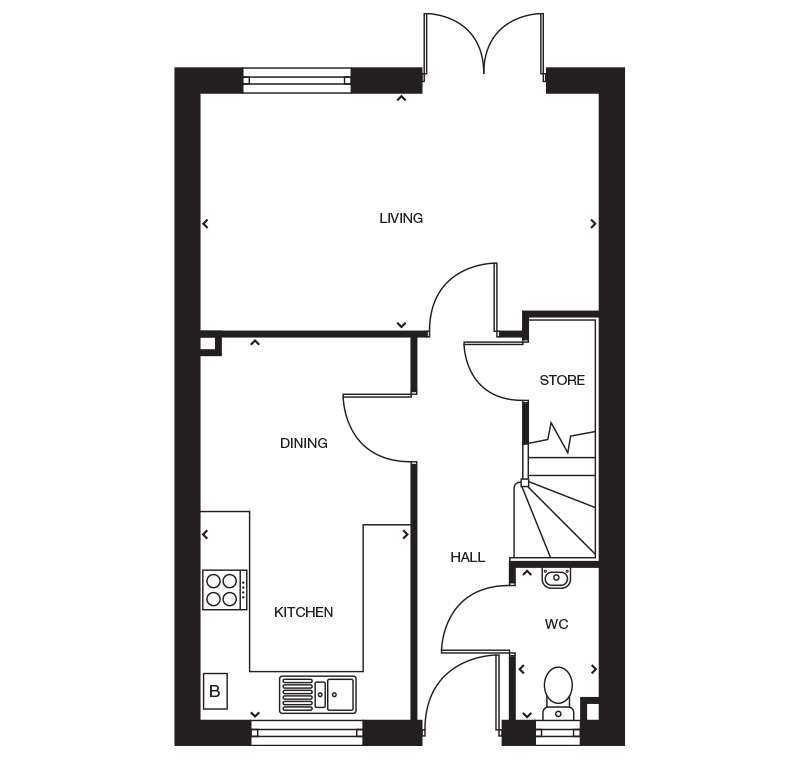 3 bedroom semi-detached house for sale - floorplan