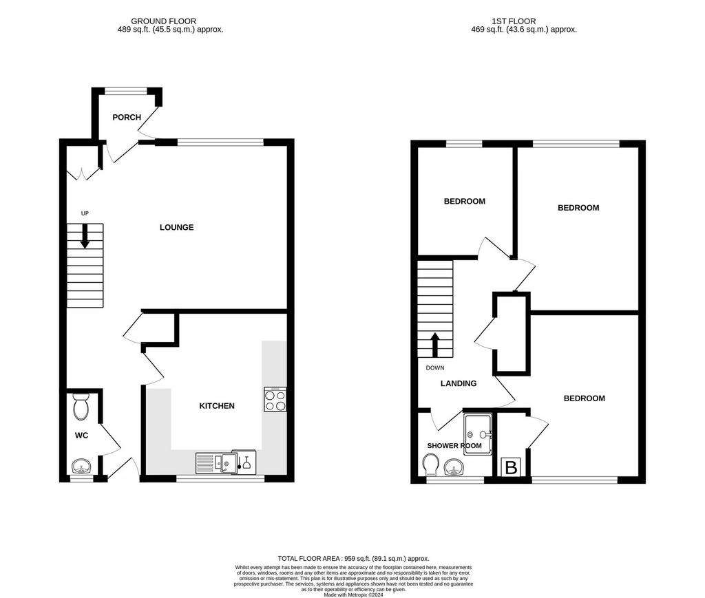 3 bedroom terraced house for sale - floorplan