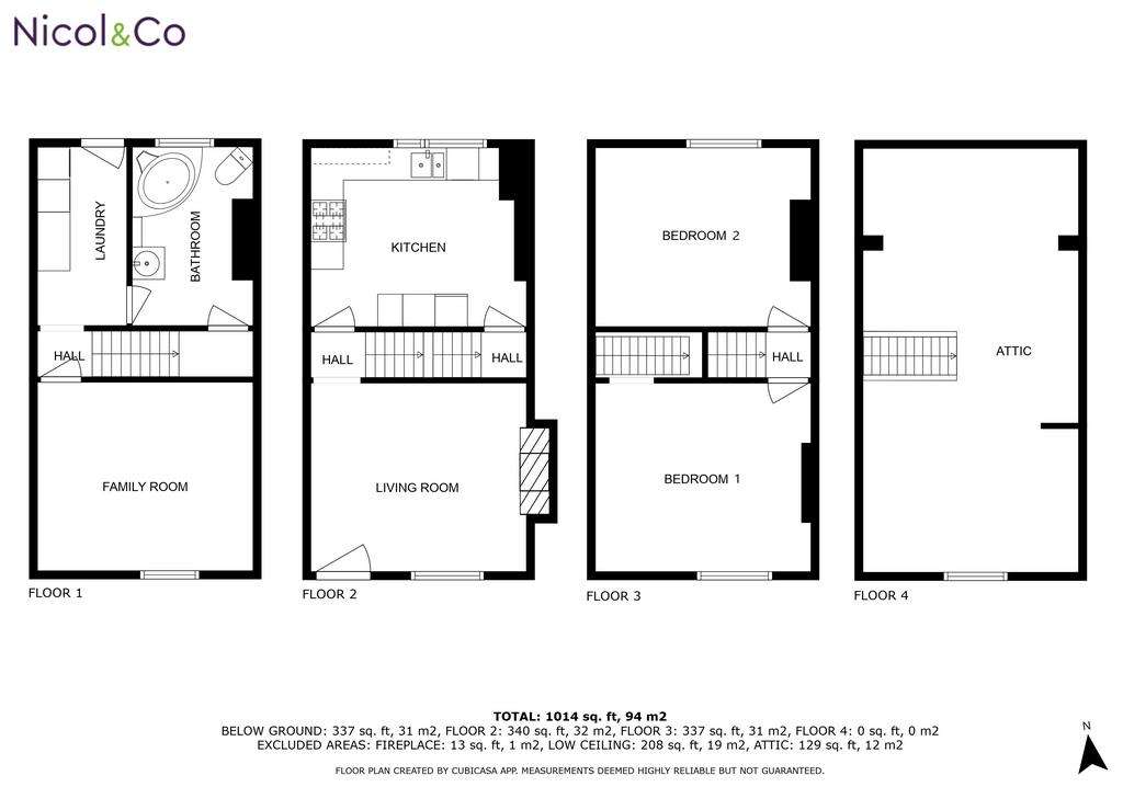 2 bedroom terraced house for sale - floorplan