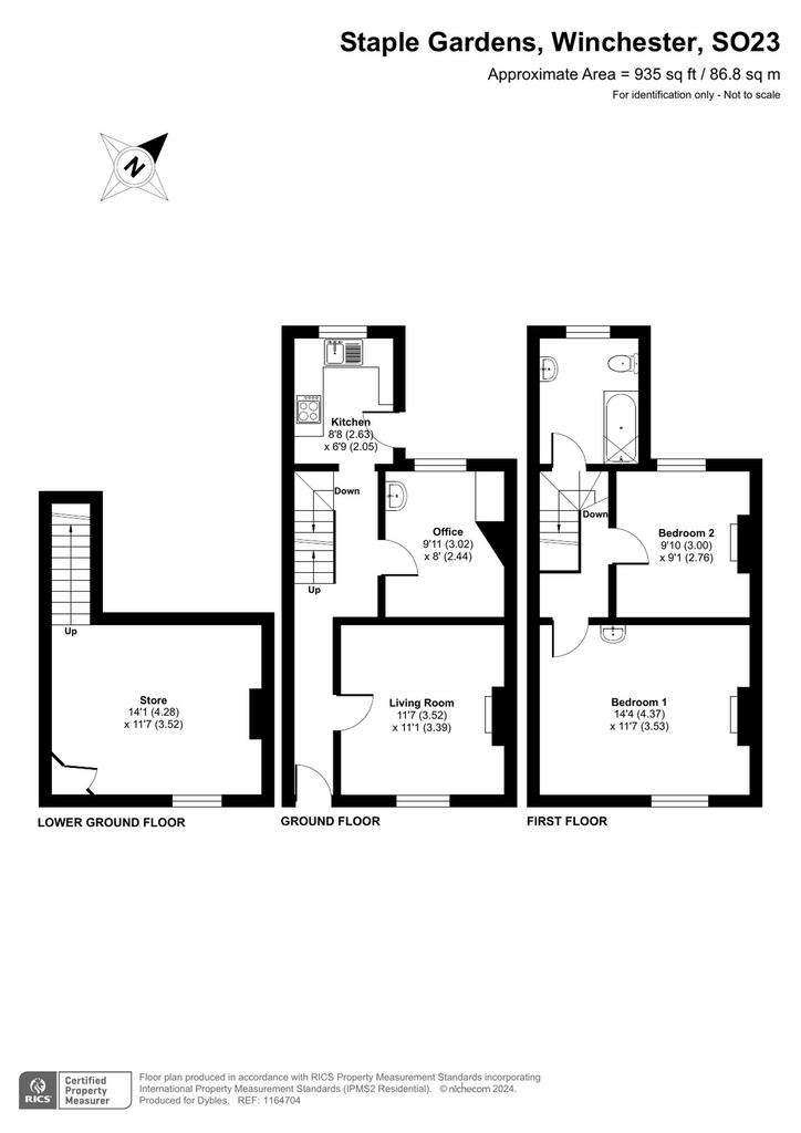 3 bedroom terraced house to rent - floorplan