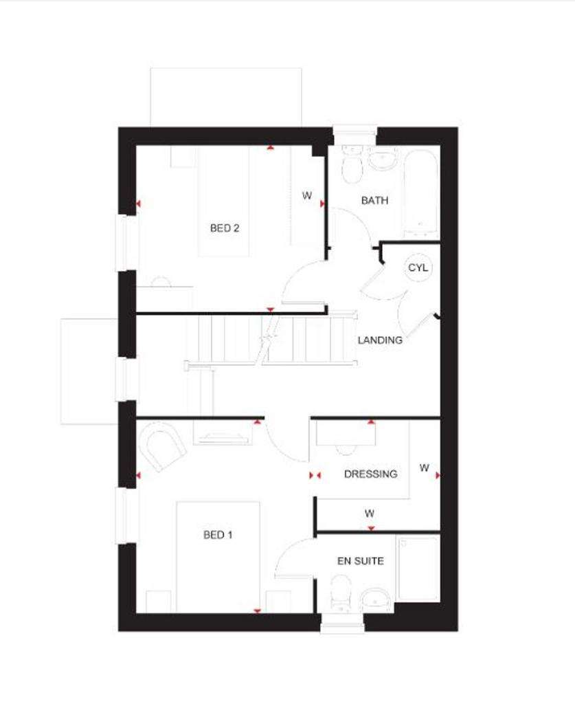 4 bedroom detached house to rent - floorplan