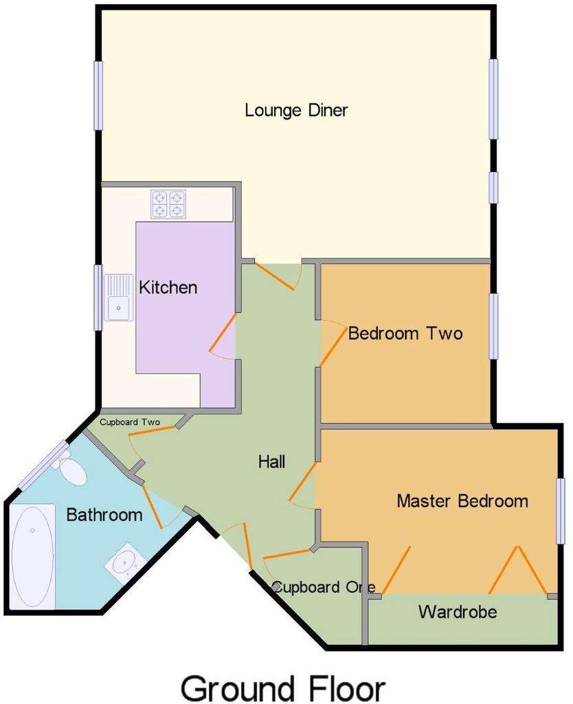 2 bedroom flat for sale - floorplan