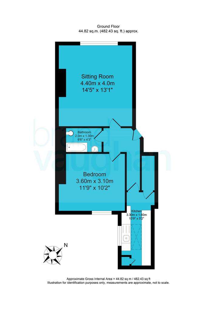 1 bedroom flat for sale - floorplan