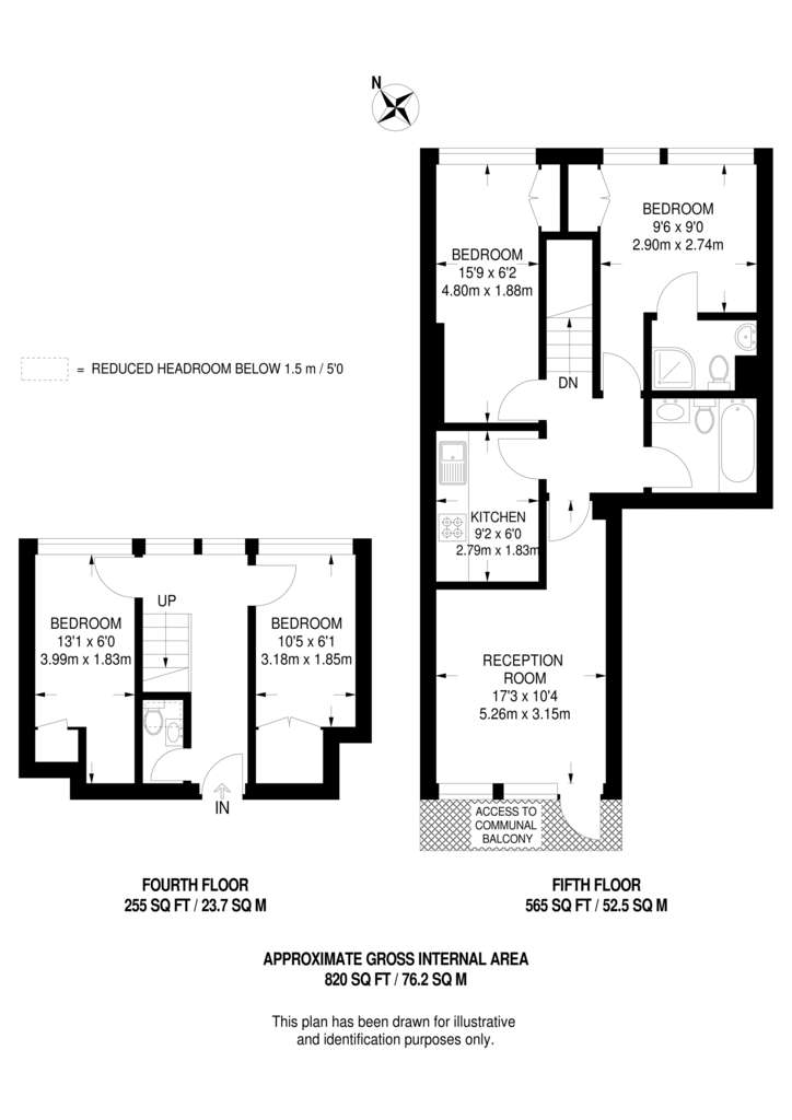 4 bedroom flat to rent - floorplan