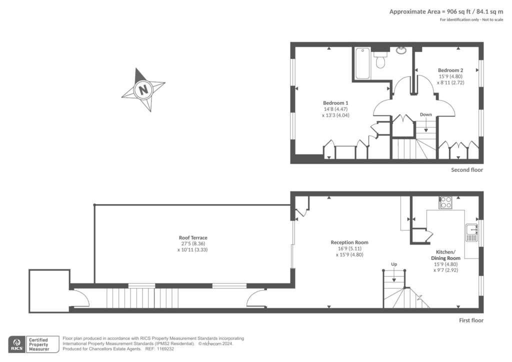 2 bedroom flat to rent - floorplan