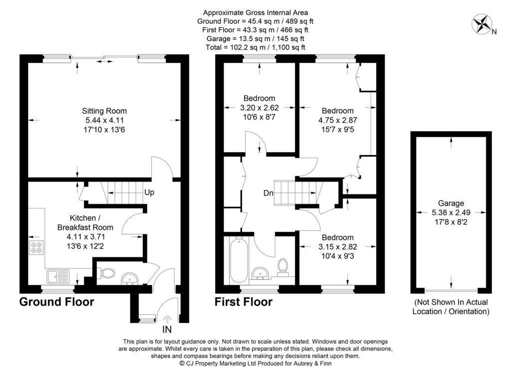 3 bedroom house for sale - floorplan