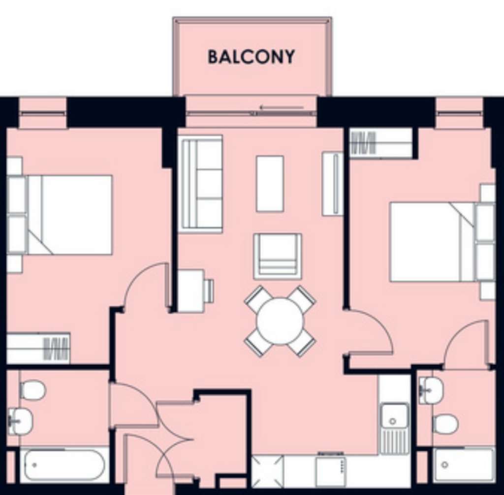 2 bedroom flat for sale - floorplan