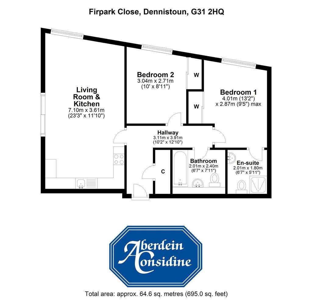 2 bedroom flat for sale - floorplan