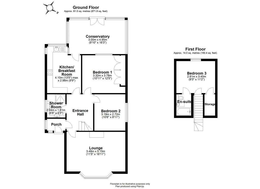 3 bedroom detached house for sale - floorplan