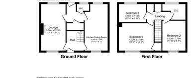 3 bedroom terraced house for sale - floorplan