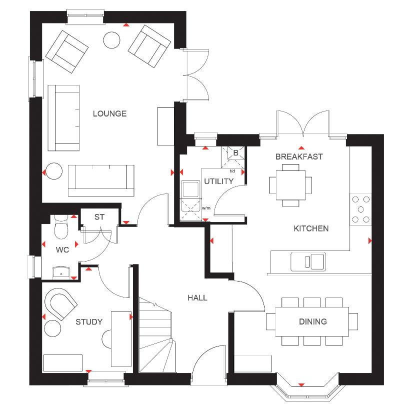 4 bedroom detached house for sale - floorplan