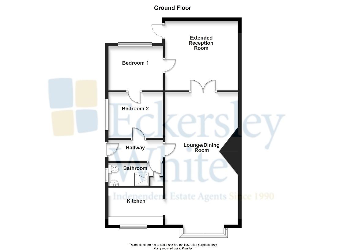 2 bedroom bungalow for sale - floorplan