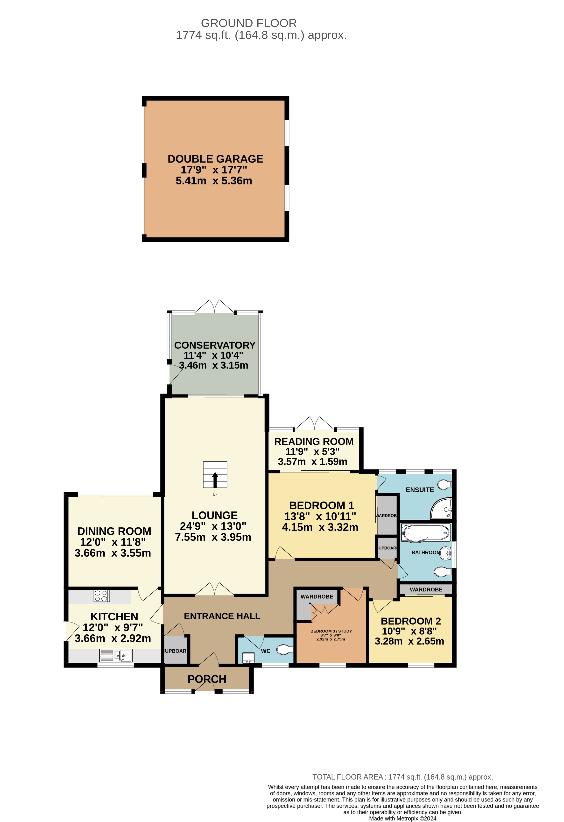 3 bedroom bungalow for sale - floorplan