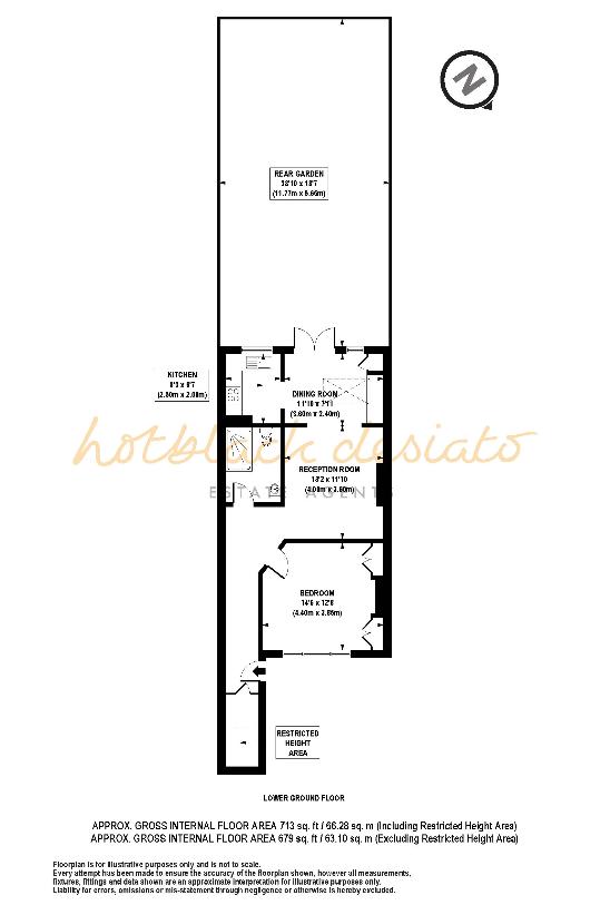 1 bedroom flat for sale - floorplan