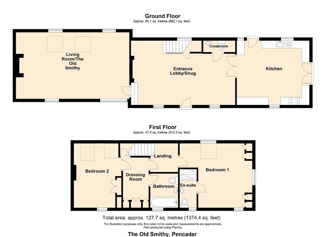 2 bedroom cottage for sale - floorplan