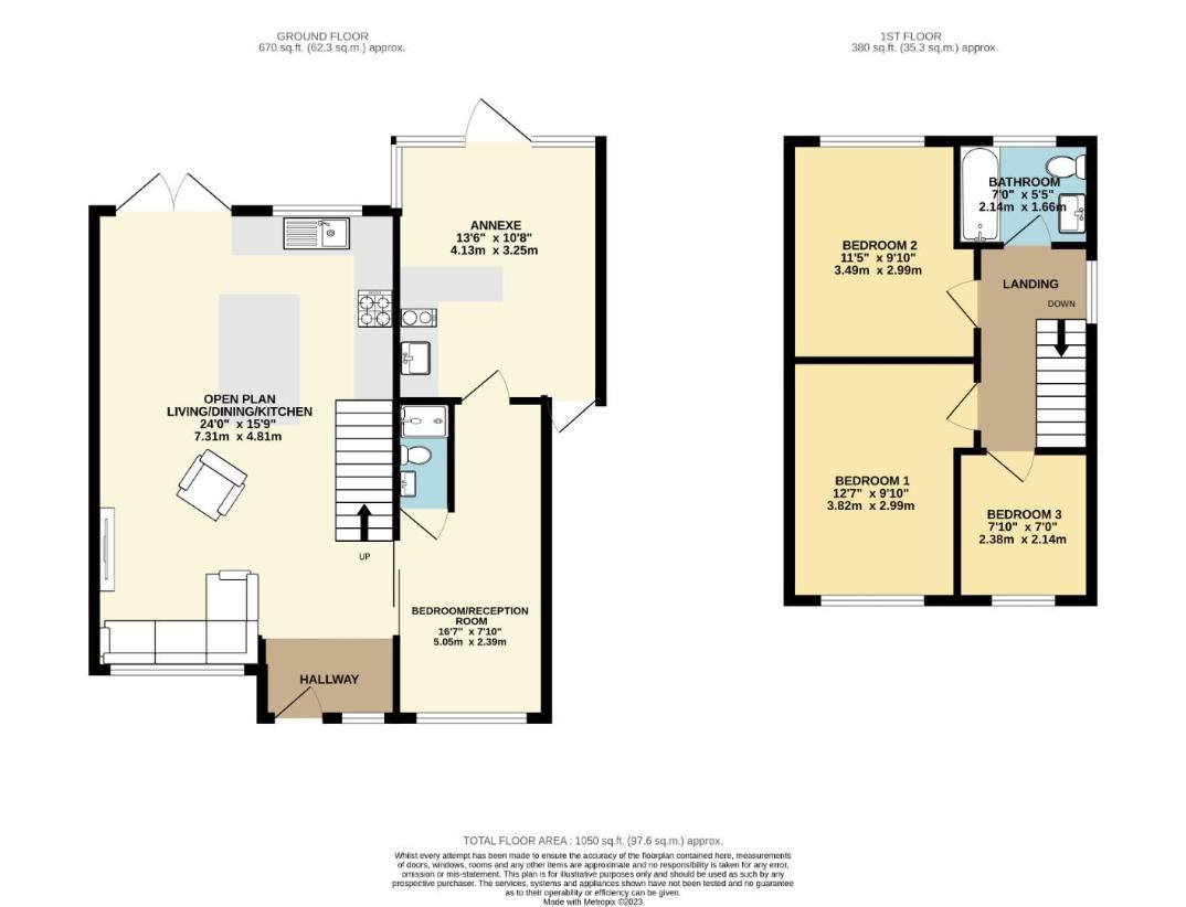 3 bedroom detached house for sale - floorplan