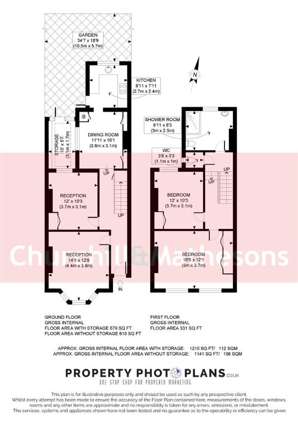 3 bedroom terraced house for sale - floorplan