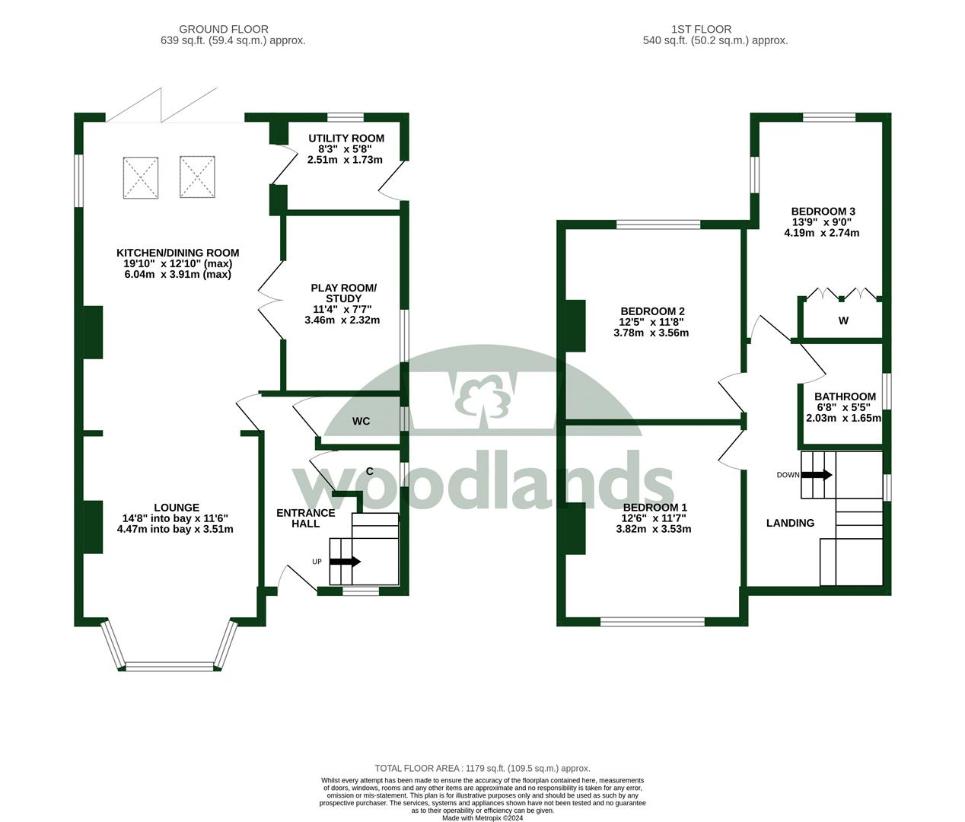 3 bedroom detached house for sale - floorplan