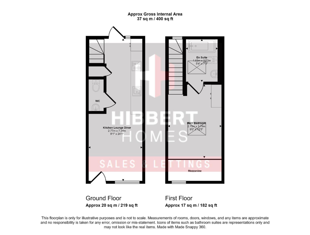 1 bedroom mews house for sale - floorplan