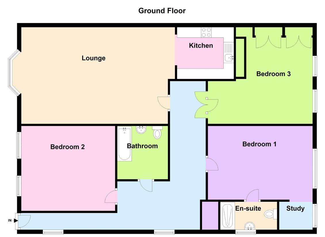 3 bedroom flat for sale - floorplan