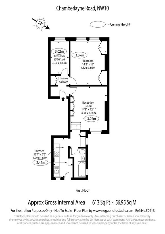 2 bedroom flat for sale - floorplan