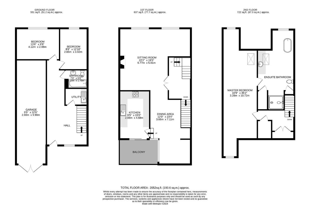 3 bedroom detached house for sale - floorplan