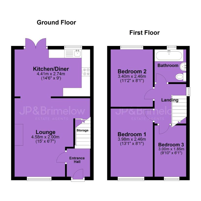 3 bedroom semi-detached house for sale - floorplan