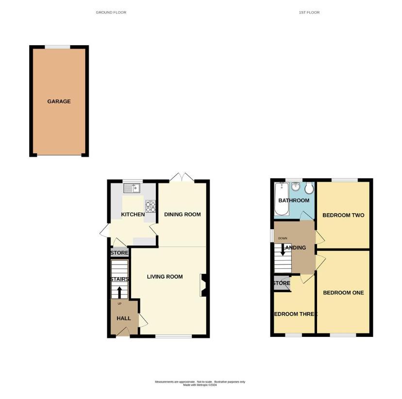 3 bedroom semi-detached house for sale - floorplan