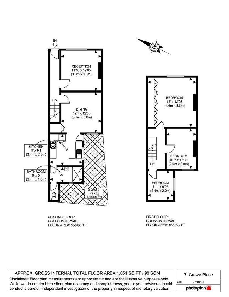 3 bedroom end of terrace house for sale - floorplan