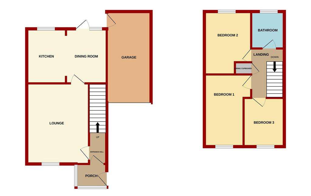 3 bedroom semi-detached house for sale - floorplan