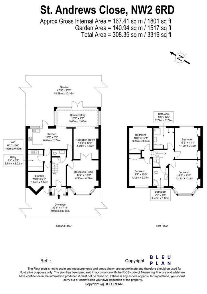 4 bedroom detached house to rent - floorplan