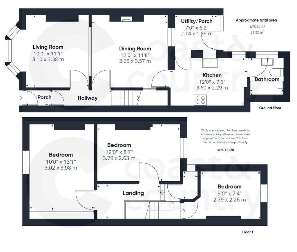 3 bedroom terraced house for sale - floorplan