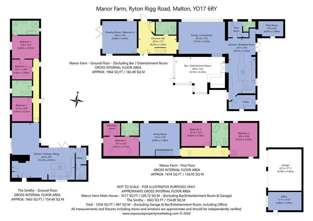 6 bedroom barn conversion for sale - floorplan