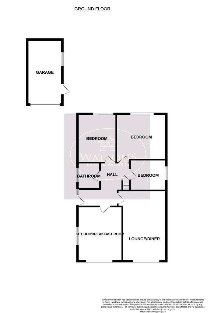 3 bedroom detached bungalow for sale - floorplan