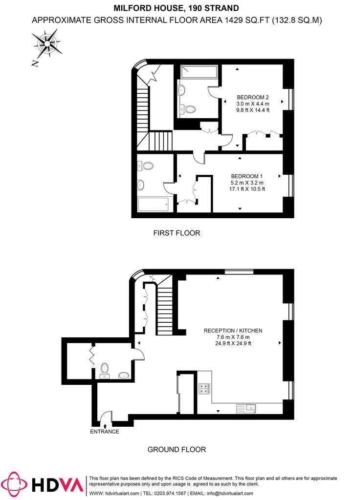 2 bedroom flat to rent - floorplan