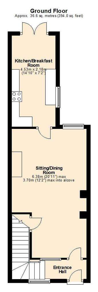 3 bedroom terraced house for sale - floorplan