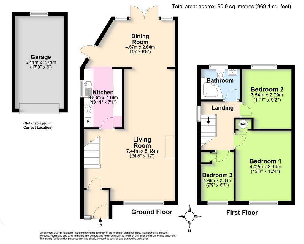 3 bedroom semi-detached house for sale - floorplan