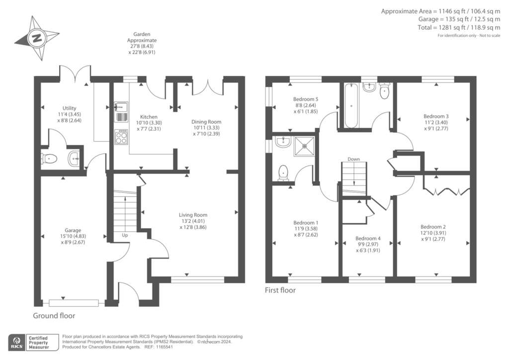 5 bedroom semi-detached house for sale - floorplan