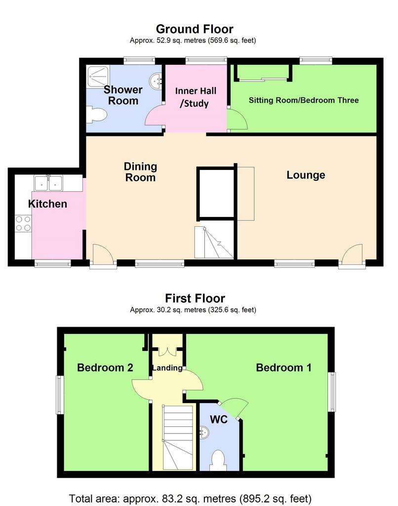 3 bedroom detached house for sale - floorplan