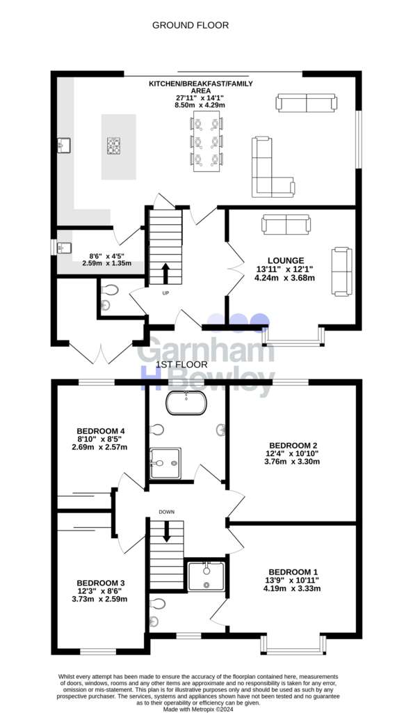 4 bedroom detached house for sale - floorplan