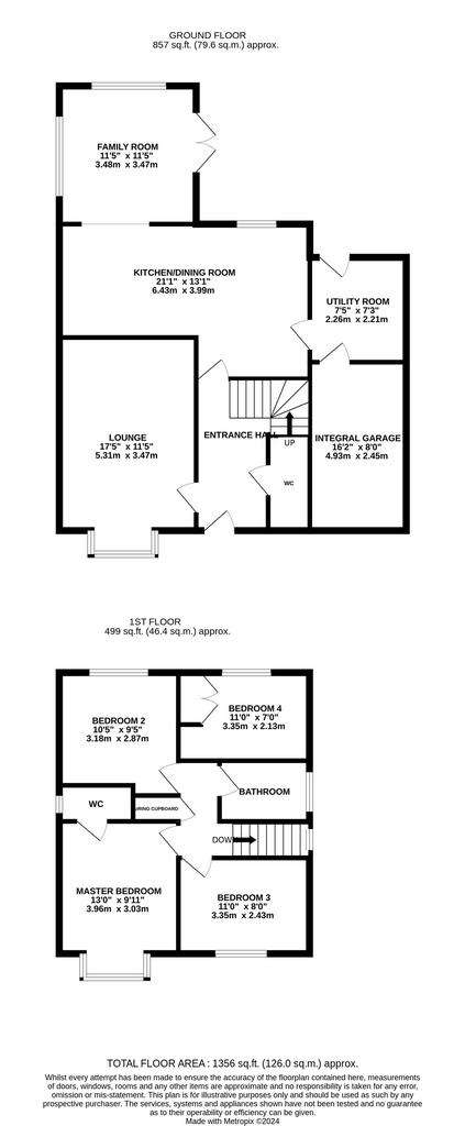 4 bedroom detached house for sale - floorplan