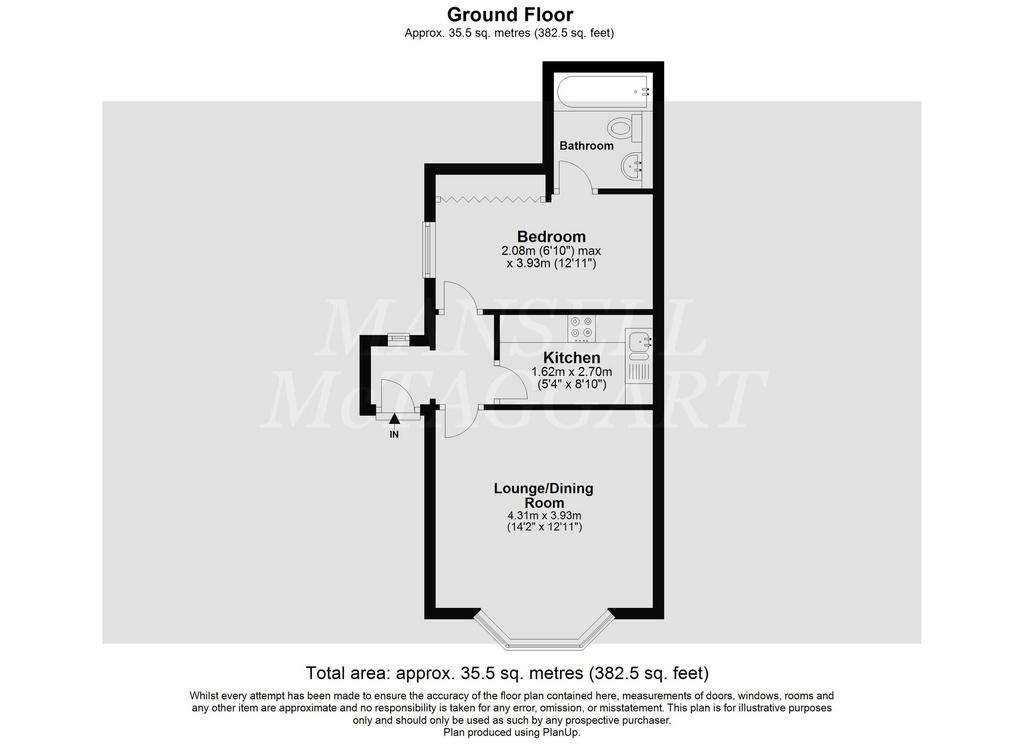 1 bedroom flat for sale - floorplan