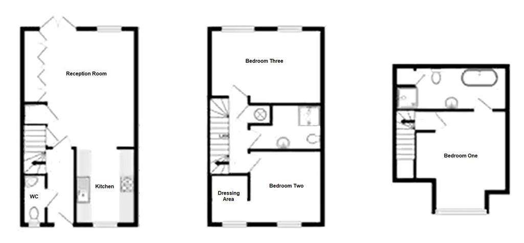 3 bedroom end of terrace house for sale - floorplan